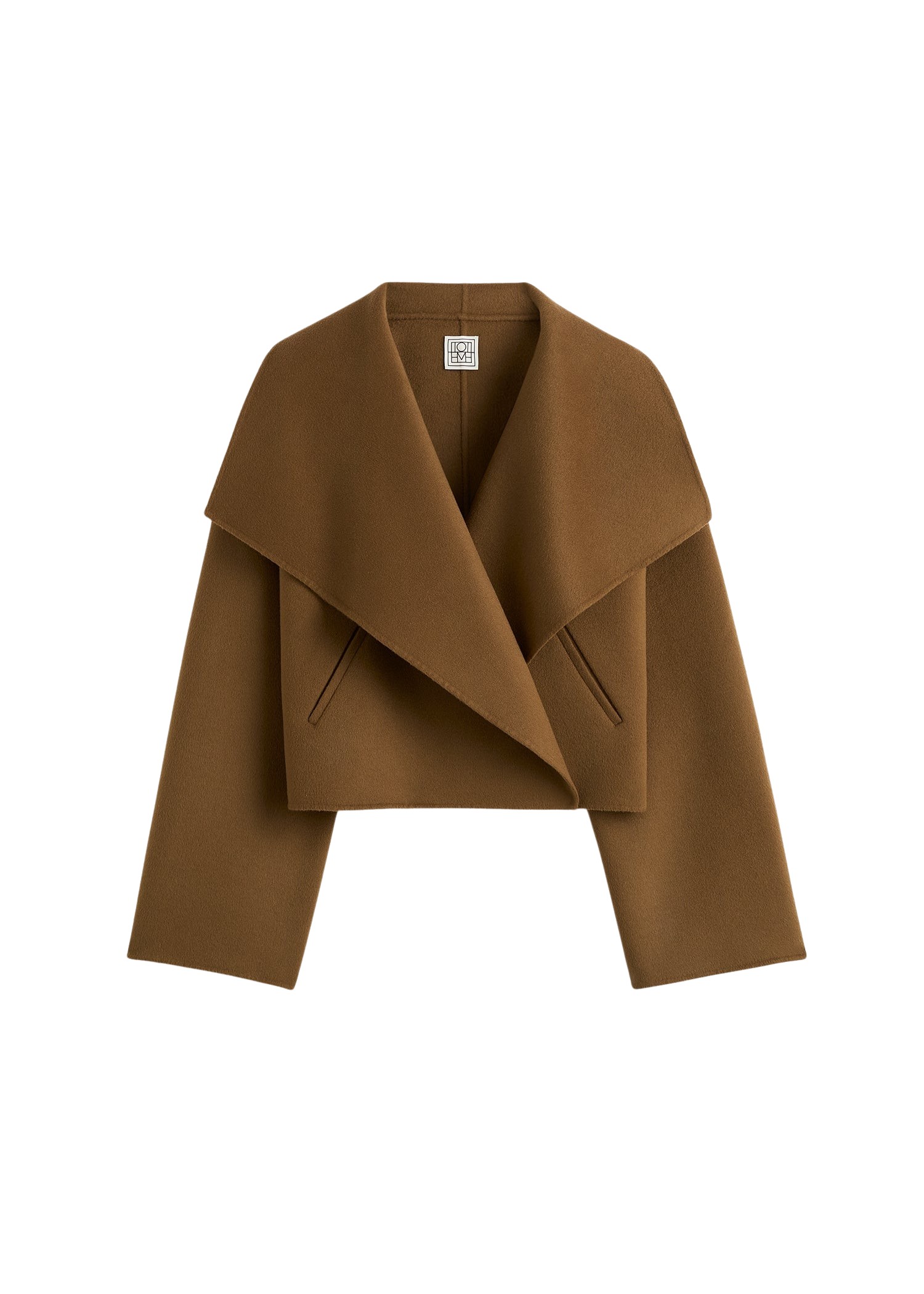 Toteme-Signature-Double-Jacket-Tobacco44263_nobg Totême Signature Doublé Jacket Tobacco - Jackets - Scandinavian Minimalist Luxury at Coveti