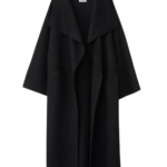 Totême Signature Wool Cashmere Coat Black - Coats - Scandinavian Minimalist Luxury at Coveti