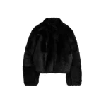 Totême Silky Shearling Jacket Black - Jackets - Scandinavian Minimalist Luxury at Coveti