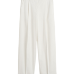 Totême Single Pleat Cotton Trousers White - Pants - Scandinavian Minimalist Luxury at Coveti