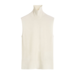 Totême Sleeveless Fine Turtleneck Ecru - Knitwear - Scandinavian Minimalist Luxury at Coveti