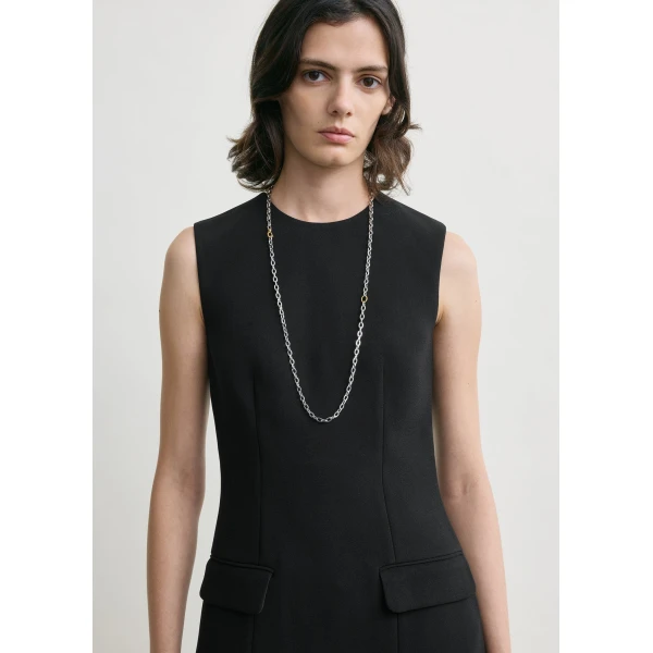 Totême Sleeveless Pocket Top Black - Tops - Scandinavian Minimalist Luxury at Coveti