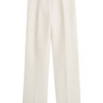 Totême Slim Evening Trousers Ecru - Pants - Scandinavian Minimalist Luxury at Coveti