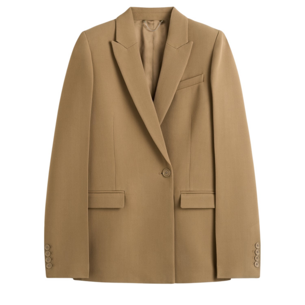 Totême Slim Tailored Blazer Beige - Jackets - Scandinavian Minimalist Luxury at Coveti