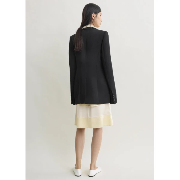 Totême Slim Tailored Blazer Black - Jackets - Scandinavian Minimalist Luxury at Coveti