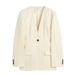 Totême Slouch Blazer Off-White - Jackets - Scandinavian Minimalist Luxury at Coveti