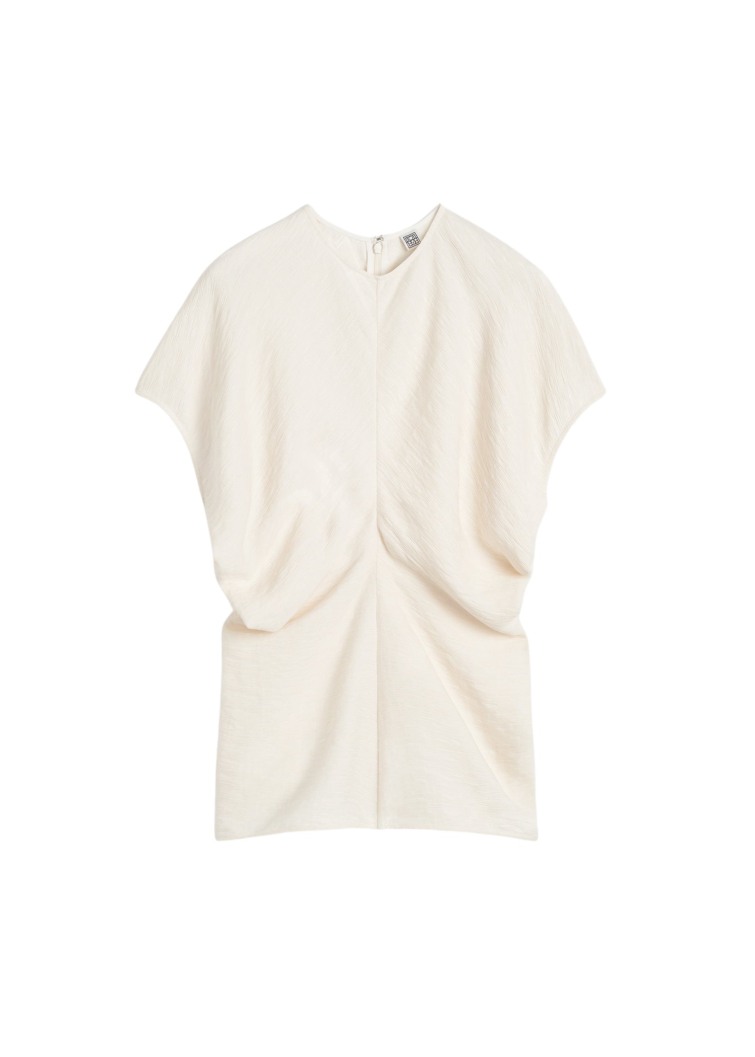 Toteme-Slouch-Waist-Crinkled-Top-Cream74319_nobg Totême Slouch Waist Crinkled Top Cream - Tops - Scandinavian Minimalist Luxury at Coveti