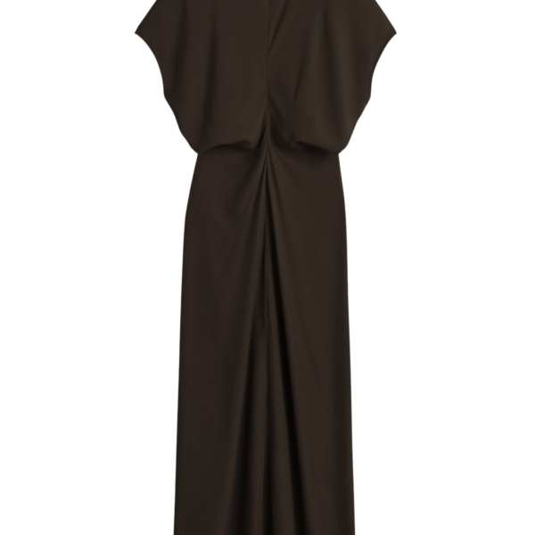 Totême Slouch Waist Dress Bark - Dresses - Scandinavian Minimalist Luxury at Coveti