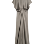 Totême Slouch Waist Dress Taupe - Dresses - Scandinavian Minimalist Luxury at Coveti