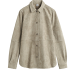 Totême Soft Suede Shirt Desert - Tops - Scandinavian Minimalist Luxury at Coveti