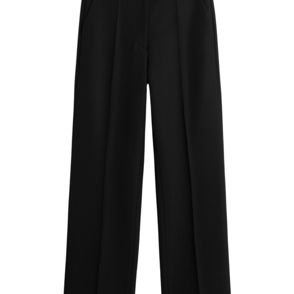 Totême Straight Suit Trousers Black - Pants - Scandinavian Minimalist Luxury at Coveti