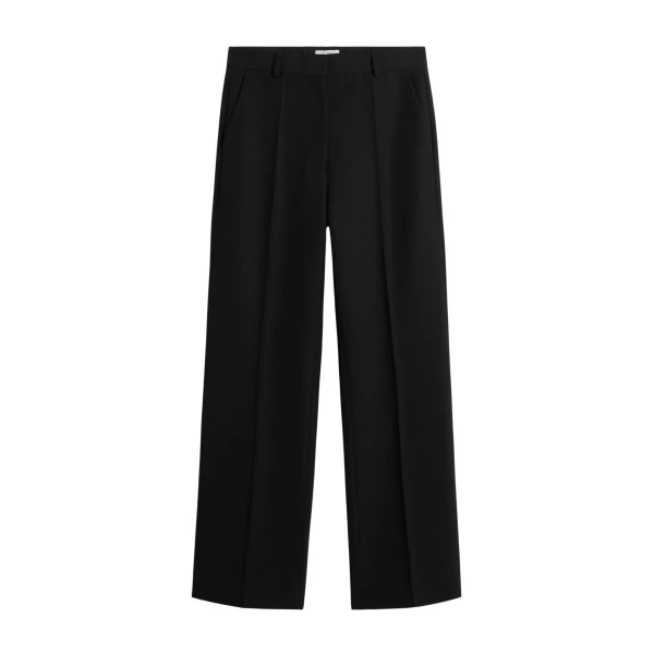 Totême Straight Suit Trousers Black - Pants - Scandinavian Minimalist Luxury at Coveti