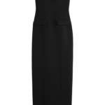 Totême Strapless Pocket Dress Black - Dresses - Scandinavian Minimalist Luxury at Coveti