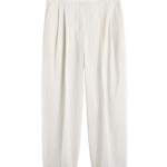 Totême Stripe Balloon Trousers White/Cobalt - Pants - Scandinavian Minimalist Luxury at Coveti