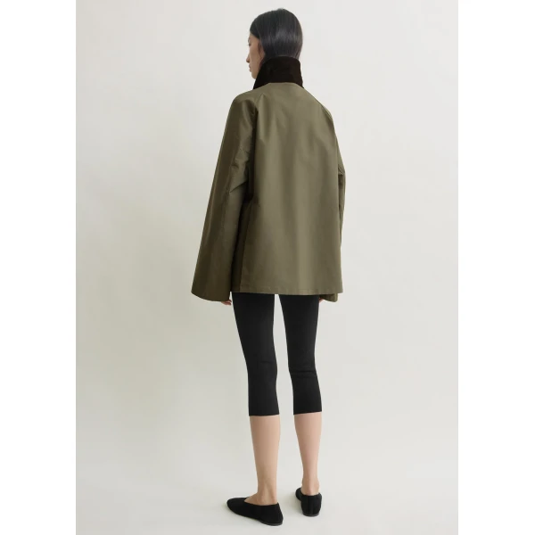 Totême Summer Country Jacket Khaki - Jackets - Scandinavian Minimalist Luxury at Coveti