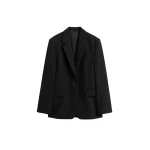 Totême Tailored Blazer Black - Jackets - Scandinavian Minimalist Luxury at Coveti