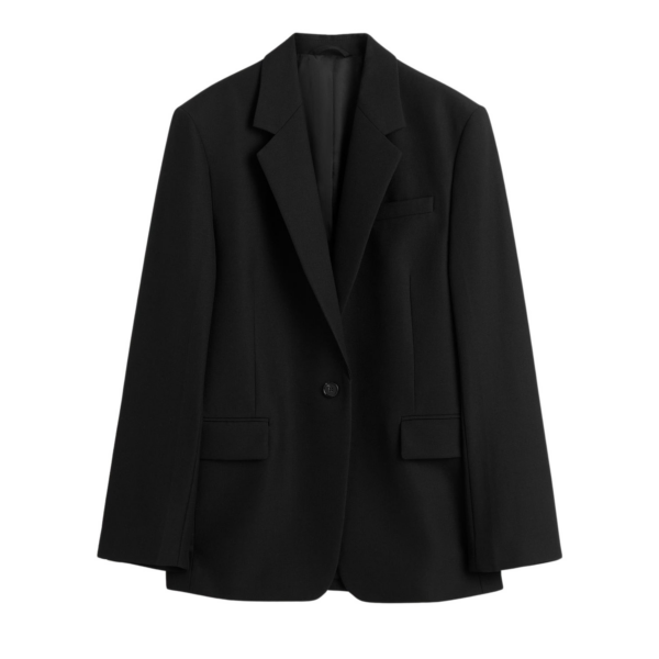 Totême Tailored Blazer Black - Jackets - Scandinavian Minimalist Luxury at Coveti