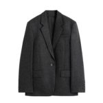 Totême Tailored Blazer Charcoal - Jackets - Scandinavian Minimalist Luxury at Coveti