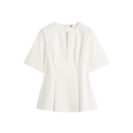 Totême Tailored Cotton Top White - Tops - Scandinavian Minimalist Luxury at Coveti