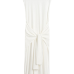 Totême Tie-Waist Jersey Dress Off-White - Dresses - Scandinavian Minimalist Luxury at Coveti