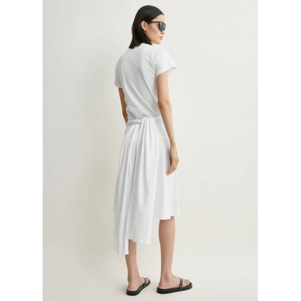 Totême Tie-Waist Jersey Shorts White - Shorts - Scandinavian Minimalist Luxury at Coveti