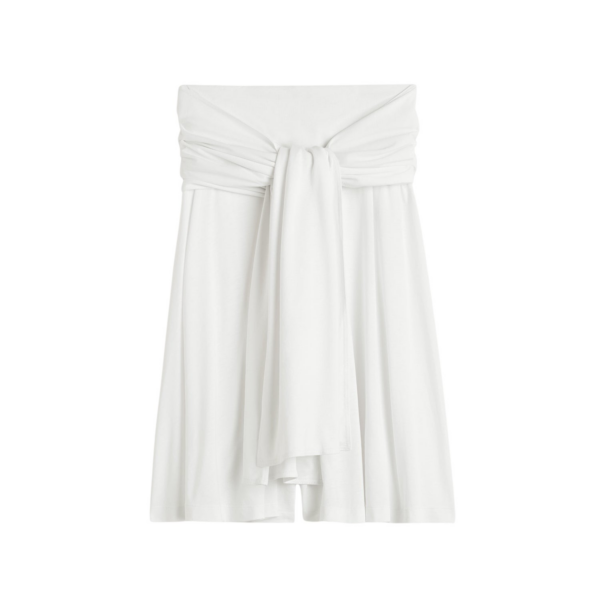 Totême Tie-Waist Jersey Shorts White - Shorts - Scandinavian Minimalist Luxury at Coveti