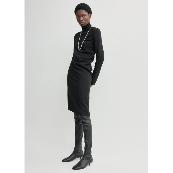 Totême Twist Dress Black - Dresses - Scandinavian Minimalist Luxury at Coveti