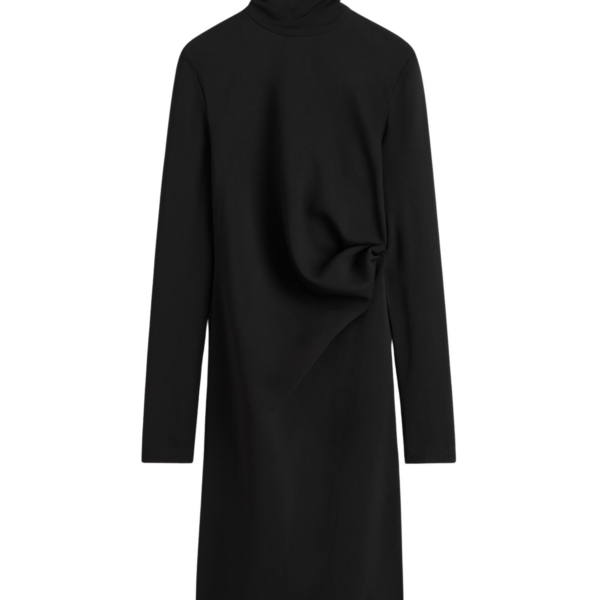 Totême Twist Dress Black - Dresses - Scandinavian Minimalist Luxury at Coveti