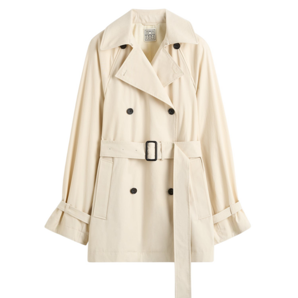 Totême Washed Cotton Trench Stone - Coats - Scandinavian Minimalist Luxury at Coveti
