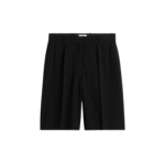 Totême Wide Fluid Shorts Black - Shorts - Scandinavian Minimalist Luxury at Coveti