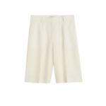 Totême Wide Tailored Shorts Ecru - Shorts - Scandinavian Minimalist Luxury at Coveti