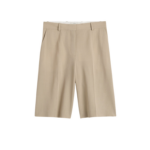 Totême Wide Tailored Shorts Overcast Beige - Shorts - Scandinavian Minimalist Luxury at Coveti