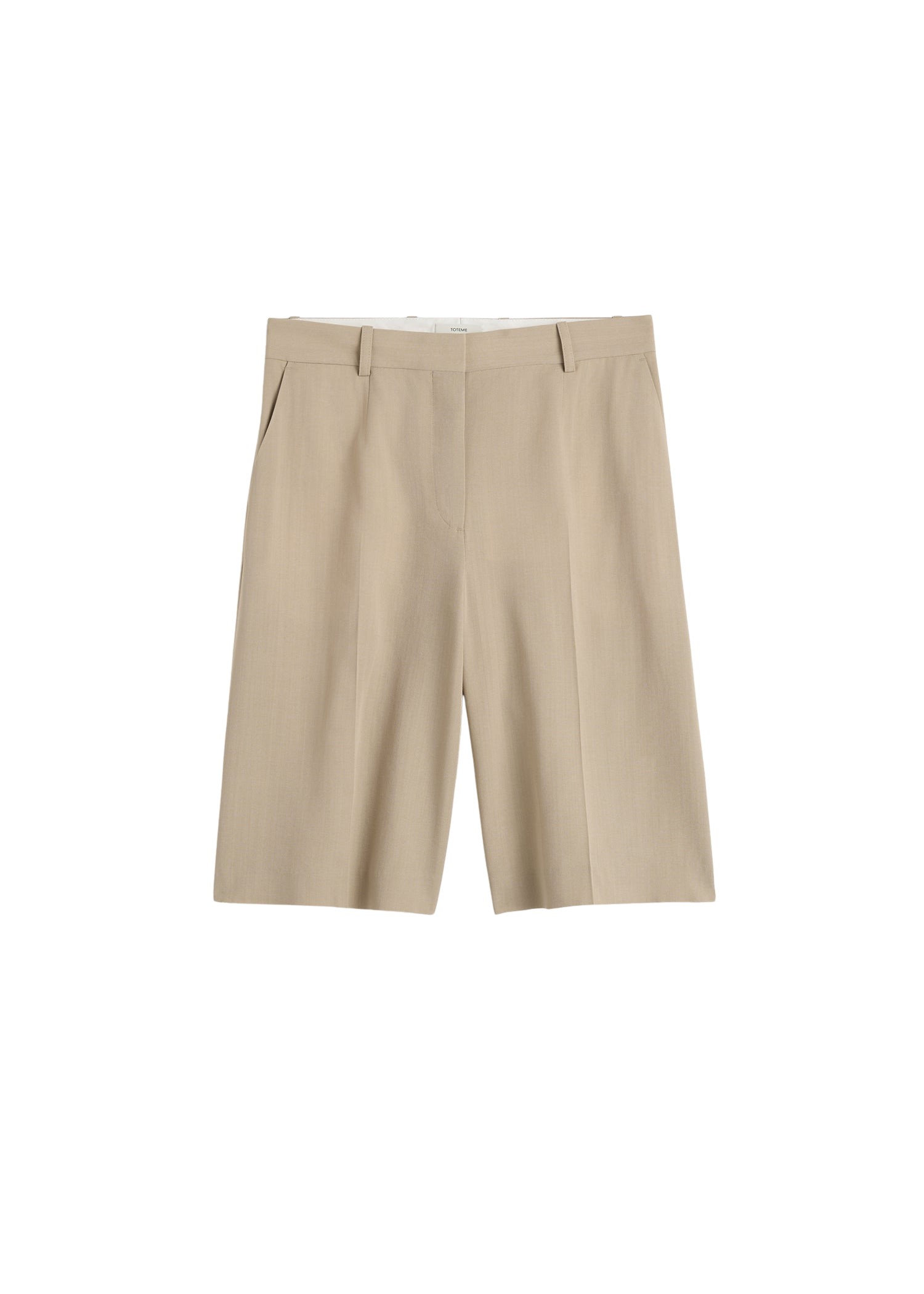 Toteme-Wide-Tailored-Shorts-Overcast-Beige95862_nobg Totême Wide Tailored Shorts Overcast Beige - Shorts - Scandinavian Minimalist Luxury at Coveti