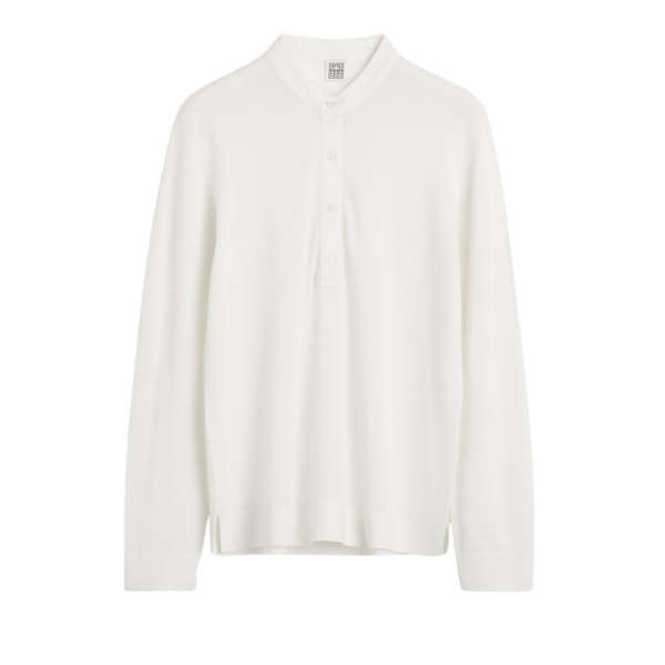 Totême Wool Silk Knit Off-White - Knitwear - Scandinavian Minimalist Luxury at Coveti