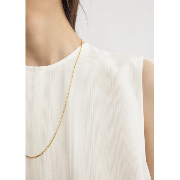 Totême Woven Stripe Top Meringue - Tops - Scandinavian Minimalist Luxury at Coveti