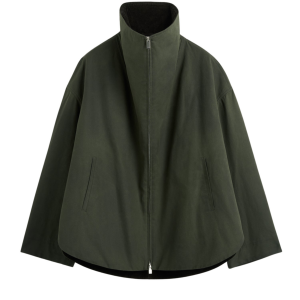 Totême Zipped Country Jacket Forest - Jackets - Scandinavian Minimalist Luxury at Coveti
