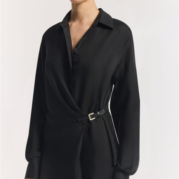 Viktoria & Woods Hercules Silk Wrap Shirt - Tops - Minimalist Australian Fashion at Coveti