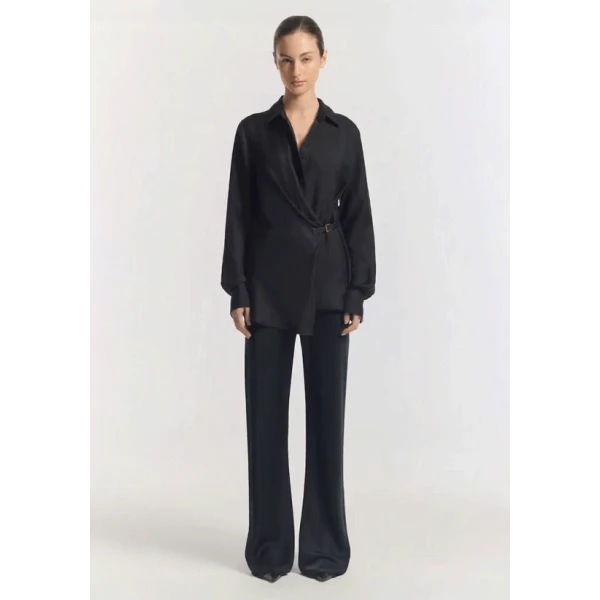 Viktoria & Woods Hercules Silk Wrap Shirt - Tops - Minimalist Australian Fashion at Coveti