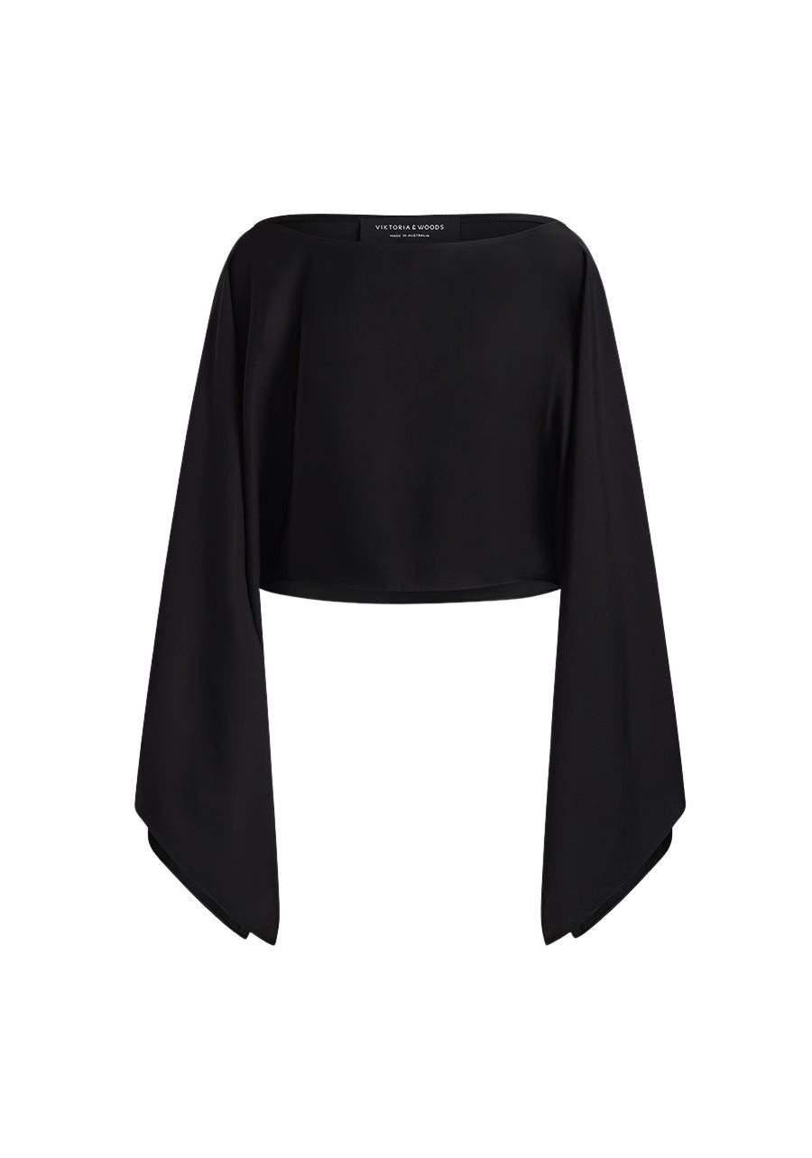 Viktoria & Woods Romance Cape Top - Tops - Minimalist Australian Fashion at Coveti