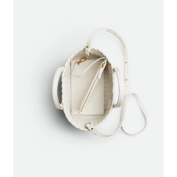 Khaite Mini Cabat in White - White Mini Bags - The Lotus Tote Bag - Shop at Coveti