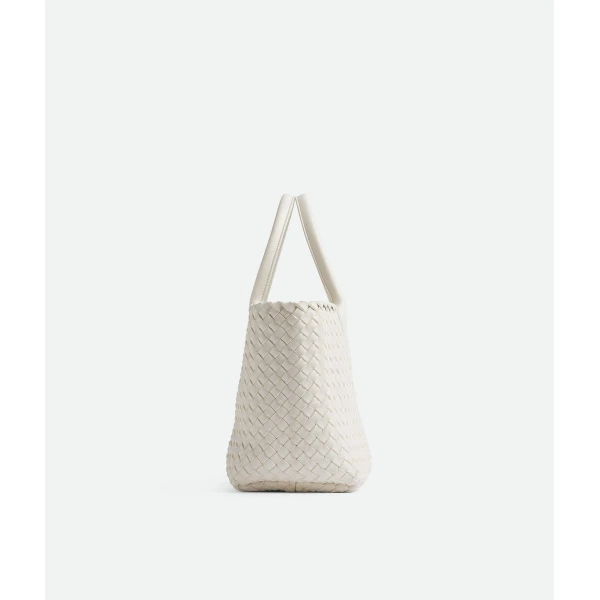 Khaite Small Cabat in White - White Totes & Top-Handle Bags - The Lotus Tote Bag - Shop at Coveti