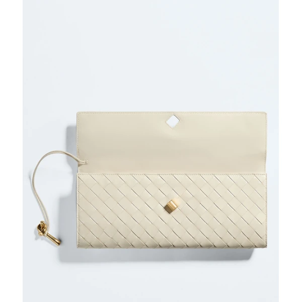 Khaite Women's Andiamo Clutch in Sea salt - White Clutch Bags - The Lotus Tote Bag - Shop at Coveti