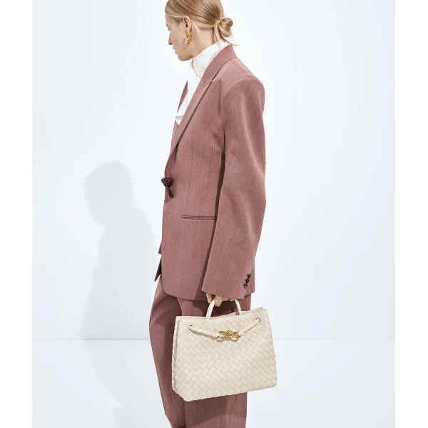 Khaite Women's Andiamo in Sea salt - White Totes & Top-Handle Bags - The Lotus Tote Bag - Shop at Coveti