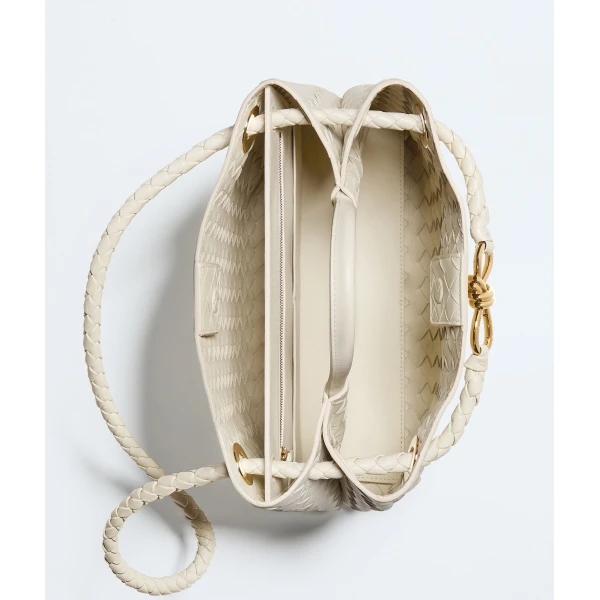 Khaite Women's Andiamo in Sea salt - White Totes & Top-Handle Bags - The Lotus Tote Bag - Shop at Coveti