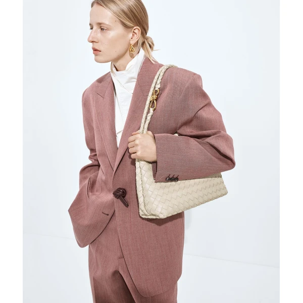 Khaite Women's Andiamo in Sea salt - White Totes & Top-Handle Bags - The Lotus Tote Bag - Shop at Coveti