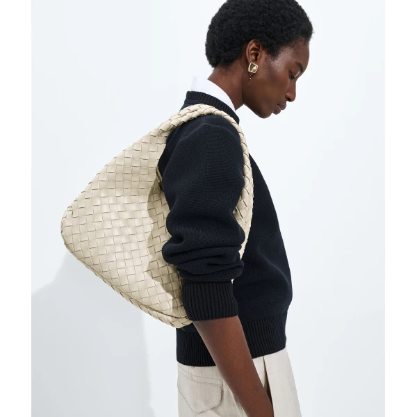 Khaite Women's Campana in Sea salt - White Shoulder & Crossbody Bags - The Lotus Tote Bag - Shop at Coveti