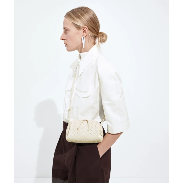 Khaite Women's Intrecciato Concert Pouch in Sea salt - White Clutch Bags - The Lotus Tote Bag - Shop at Coveti
