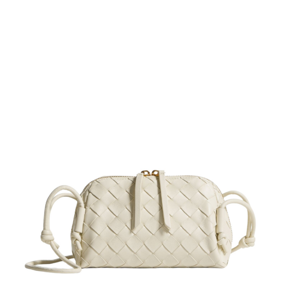 Khaite Women's Intrecciato Concert Pouch in Sea salt - White Clutch Bags - The Lotus Tote Bag - Shop at Coveti