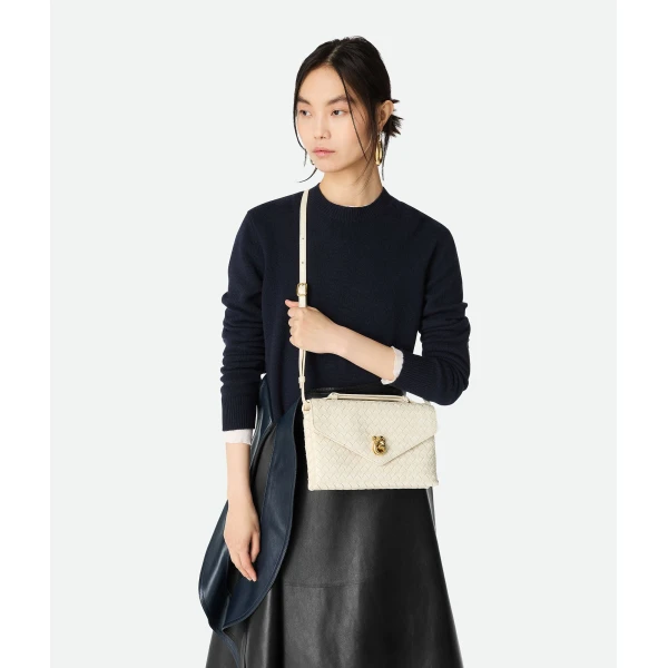 Khaite Women's Knot Lock in Sea salt - White Clutch Bags - The Lotus Tote Bag - Shop at Coveti