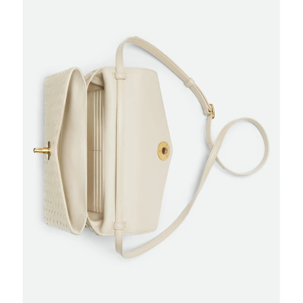 Khaite Women's Knot Lock in Sea salt - White Clutch Bags - The Lotus Tote Bag - Shop at Coveti